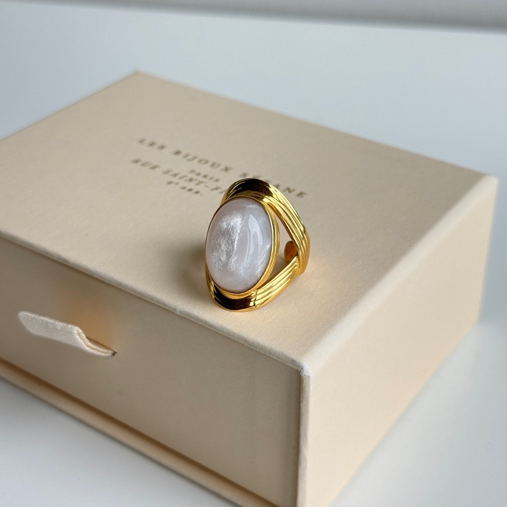 Sezane Raja Ring Mother-of-pearl - Size S